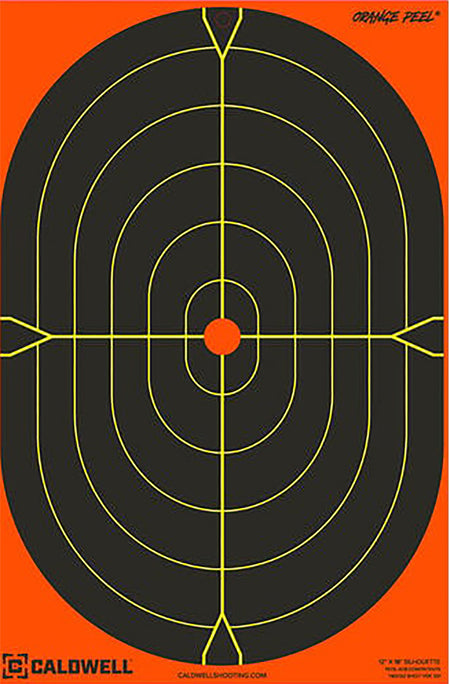 Caldwell 1175517 Orange Peel Self-Adhesive Oval Silhouette Targets 12x18 Inch 5 Pack
