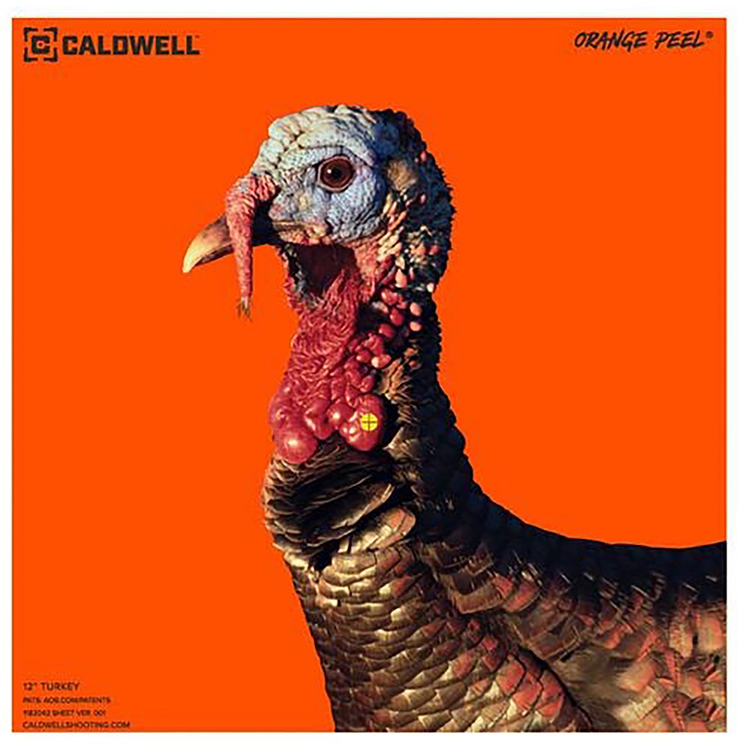 Caldwell 1175518 Orange Peel Self-Adhesive Reactive 12" Turkey Paper Target Orange 5 Pack