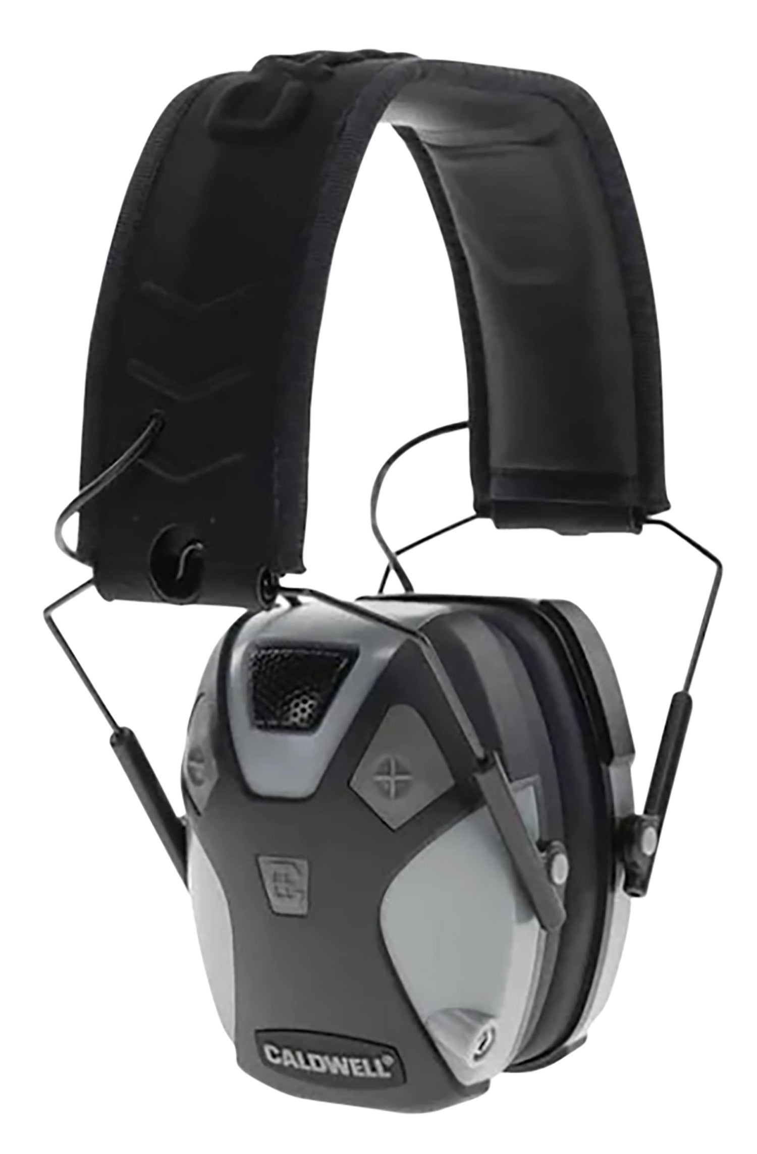 Caldwell E-Max Pro Electronic Earmuff 23 dB NRR Low-Profile Over-the-Head Gray/Black