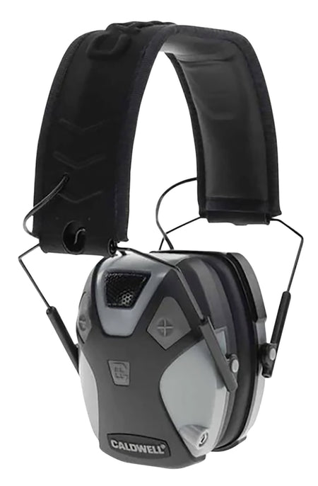 Caldwell E-Max Pro Electronic Earmuff 23 dB NRR Low-Profile Over-the-Head Gray/Black