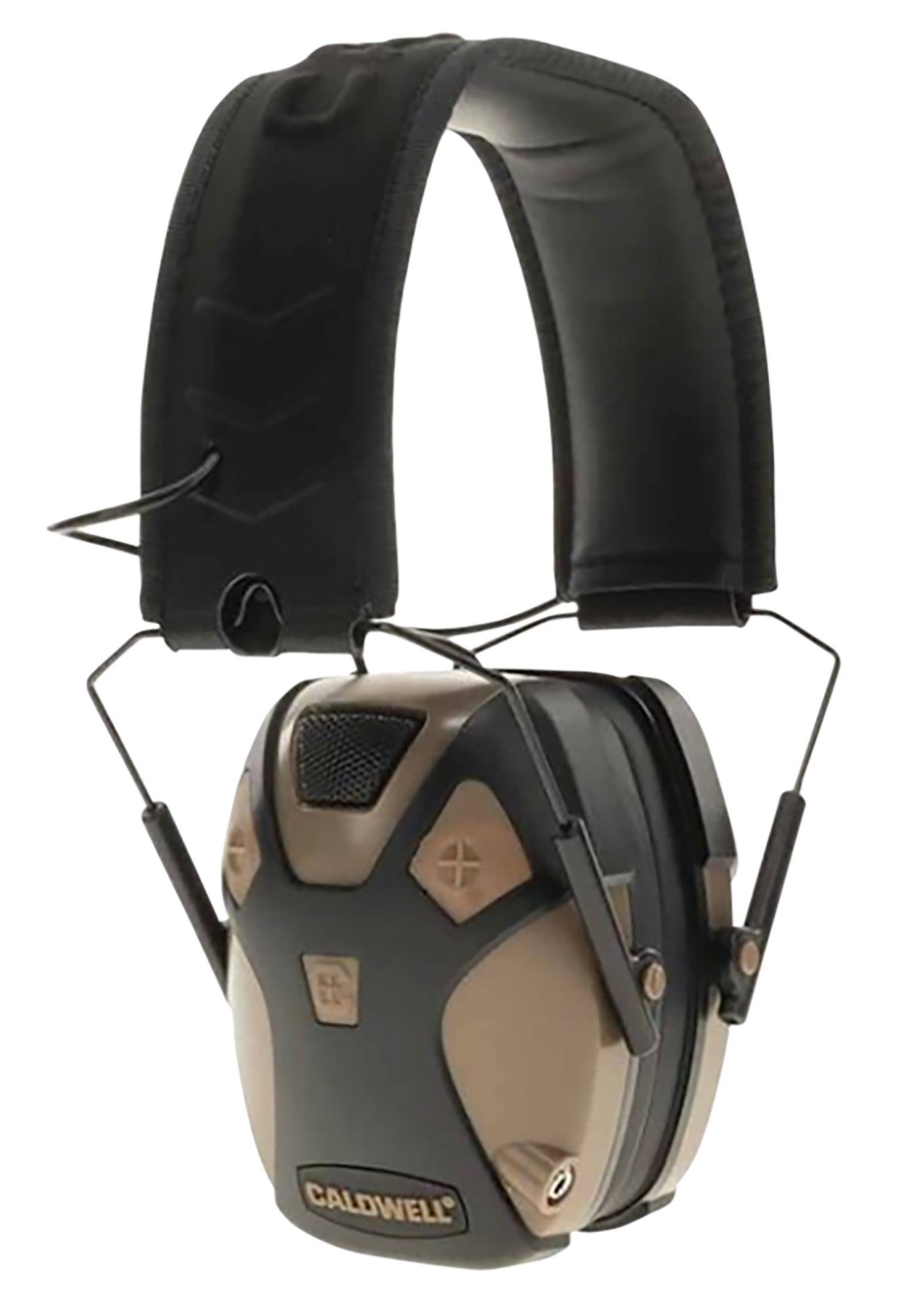 Caldwell E-Max Pro Electronic Earmuff 23 dB NRR Low-Profile Over-the-Head Flat Dark Earth/Black
