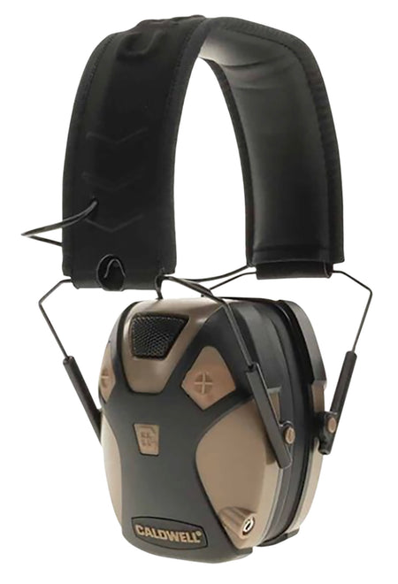 Caldwell E-Max Pro Electronic Earmuff 23 dB NRR Low-Profile Over-the-Head Flat Dark Earth/Black