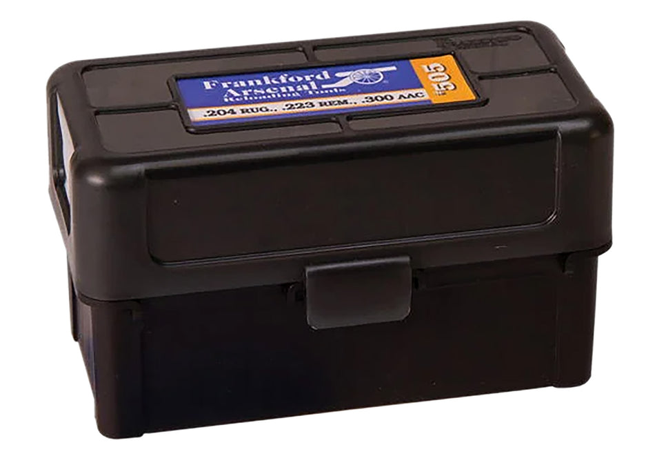 Frankford Arsenal Hinge-Top Ammo Box 17/204/223Cal Black Polymer 50rd