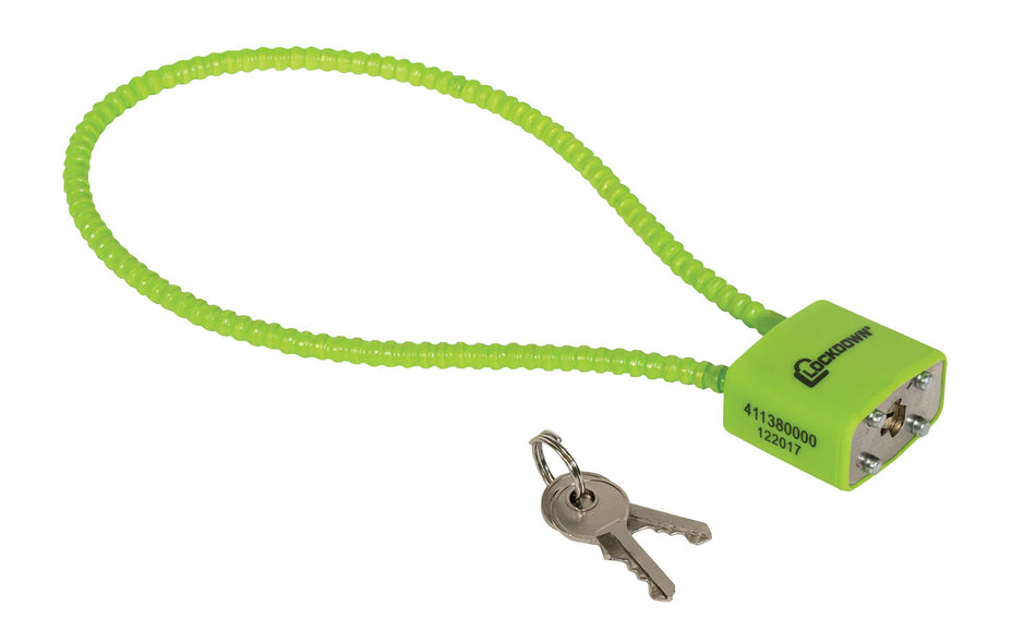 Lockdown 110149 Universal Cable Gun Lock Keyed 15" Green
