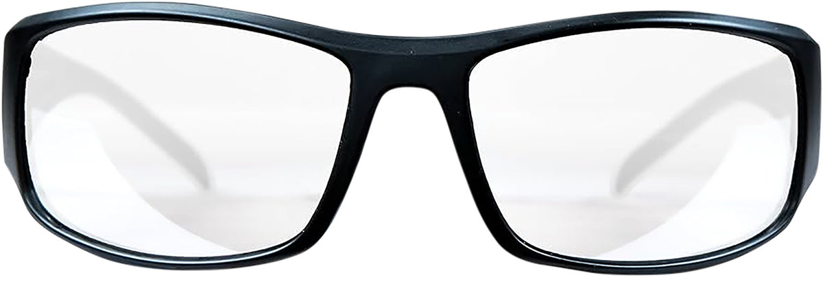 M&P Accessories Thunderbolt Full Frame Shooting Glasses Clear Mirror Lens Black Frame