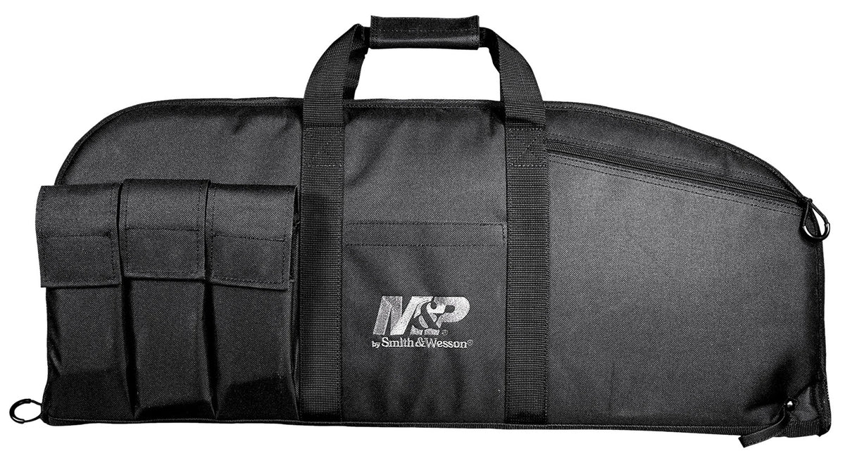 M&P Accessories 110016 Duty Series Large Gun Case 45" Black 5 Exterior Magazine Pouches
