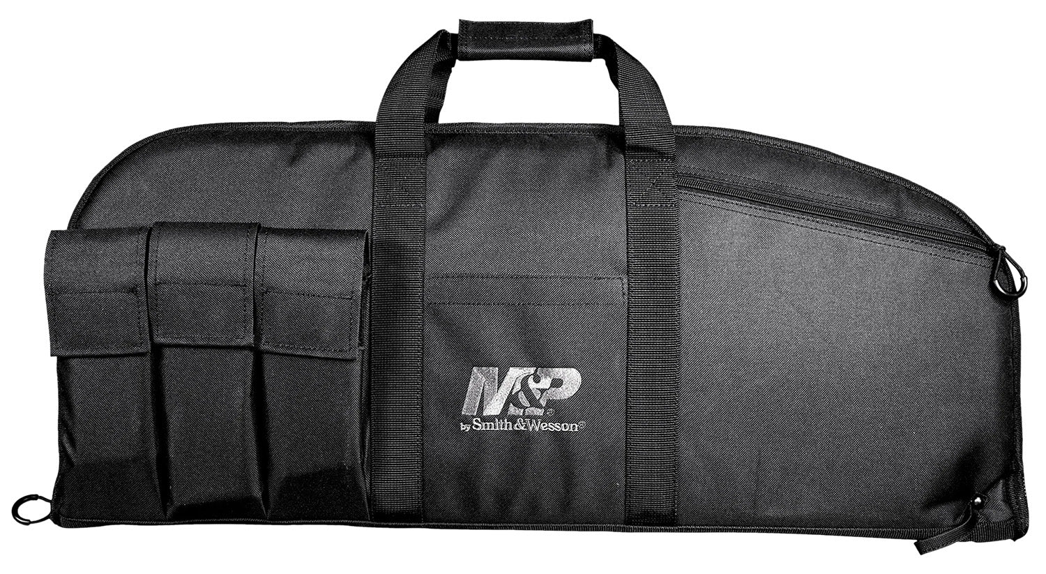 M&P Accessories 110016 Duty Series Large Gun Case 45" Black 5 Exterior Magazine Pouches
