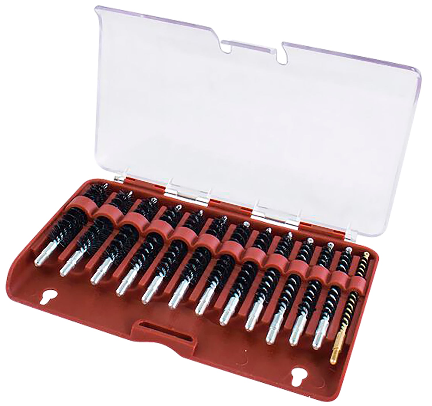 Tipton Bore Brush Set .17-.45 Cal Rifle Stainless Steel and Nylon Bristles with Storage Box
