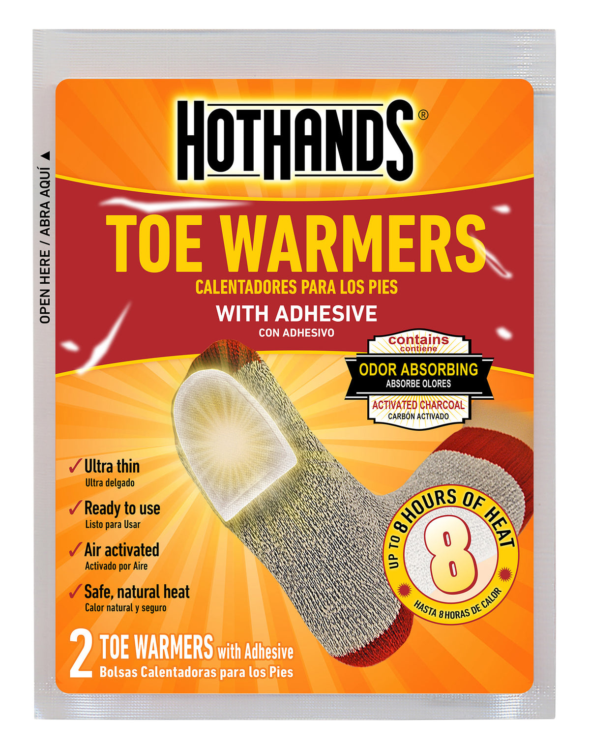 HotHands TT240U Toe Warmers Single-Use Air-Activated Heat Packs 40 Pair