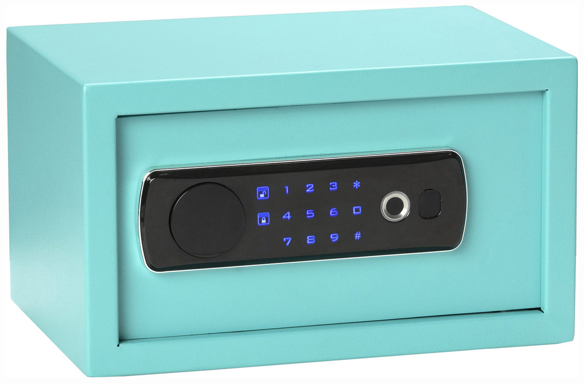 Bulldog BD5012 Duo Digital Keypad & Biometric Key Entry Teal Powder Coated Steel Holds 1 Handgun
