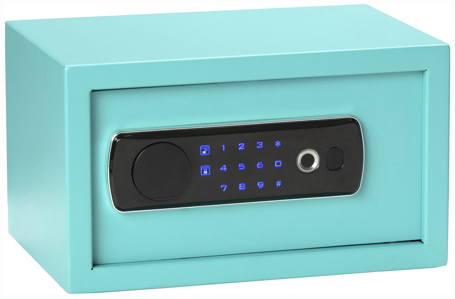 Bulldog BD5012 Duo Digital Keypad & Biometric Key Entry Teal Powder Coated Steel Holds 1 Handgun