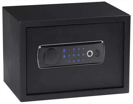 Bulldog BD5020 Duo w/Shelf Digital Keypad & Biometric Key Entry Black Powder Coat Steel Holds 2 Handguns