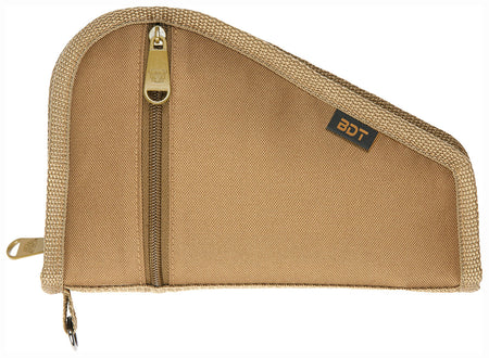 Bulldog BDT620T Deluxe Pistol Case 12"x6" Tan Water-Resistant Nylon with Pocket and Sleeve