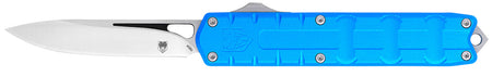 CobraTec Enforcer OTF Drop Point Knife 3.25" M390 Steel Blade Blue 6061-T6 Aluminum Handle