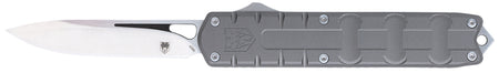 CobraTec Enforcer OTF Drop Point Knife 3.25" M390 Steel Blade Gray 6061-T6 Aluminum Handle