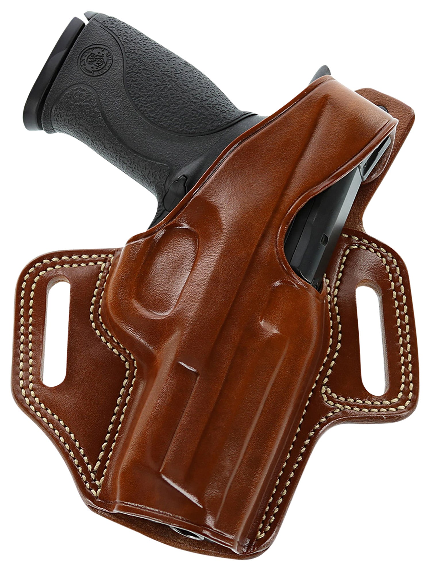 Galco FL652R Fletch OWB Tan Leather Belt Slide Holster Fits S&W M&P Shield / Ruger Max-9 / FN 503 Right Hand