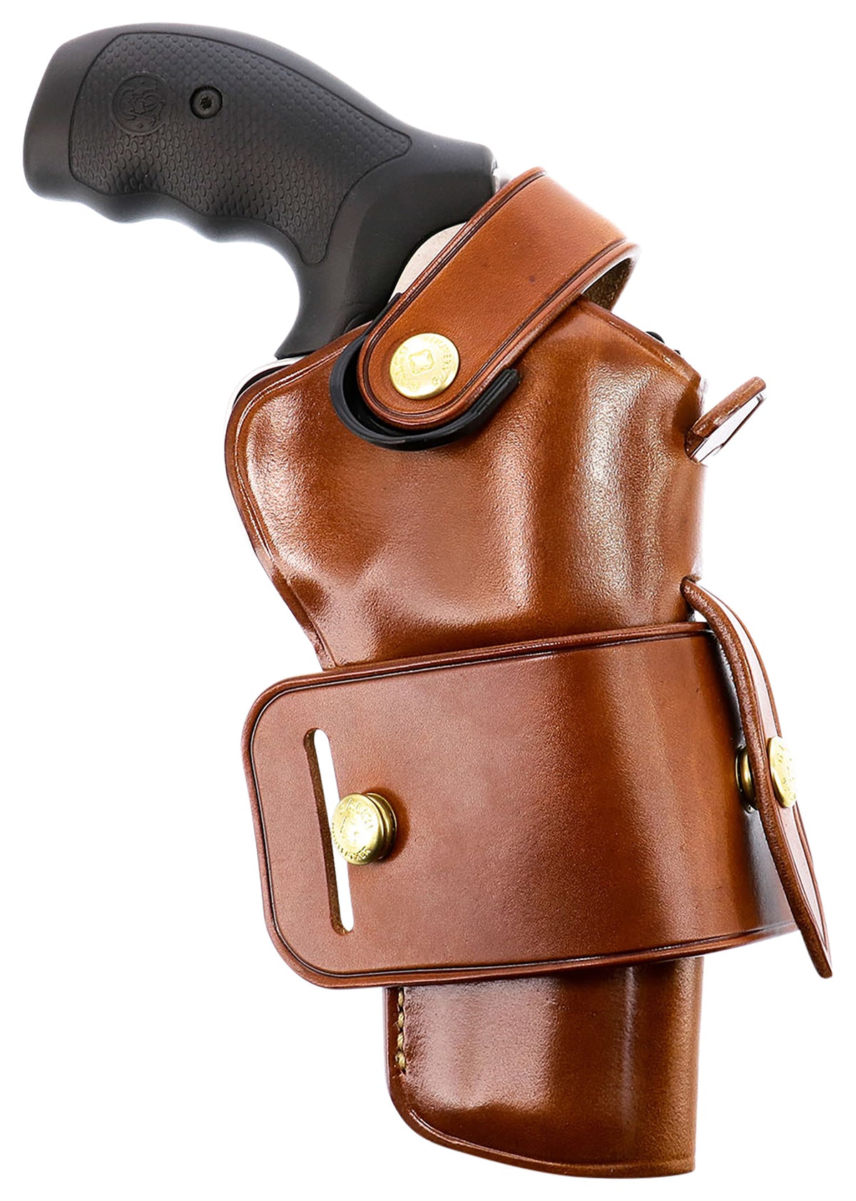 Galco WG2104 WheelGunner 2.0 OWB Tan Leather Belt Slide Holster for S&W L-Frame / Ruger Security-Six 4" Ambidextrous