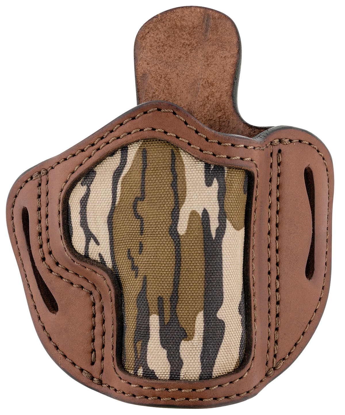 1791 Gunleather BH2.1 Optic Ready OWB Size 2.1 Brown/Mossy Oak Leather - Glock 17/Springfield XD/S&W Shield RH