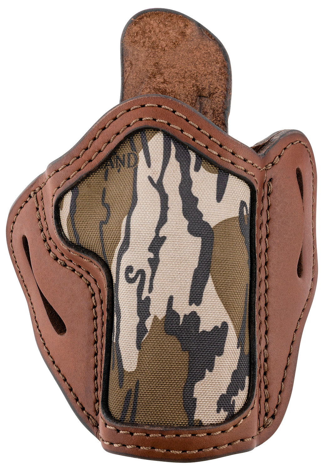 1791 Gunleather BH2.4 Optic Ready OWB Size 2.4 Brown/Mossy Oak Leather - Walther PPQ/Sig P320/XD-M