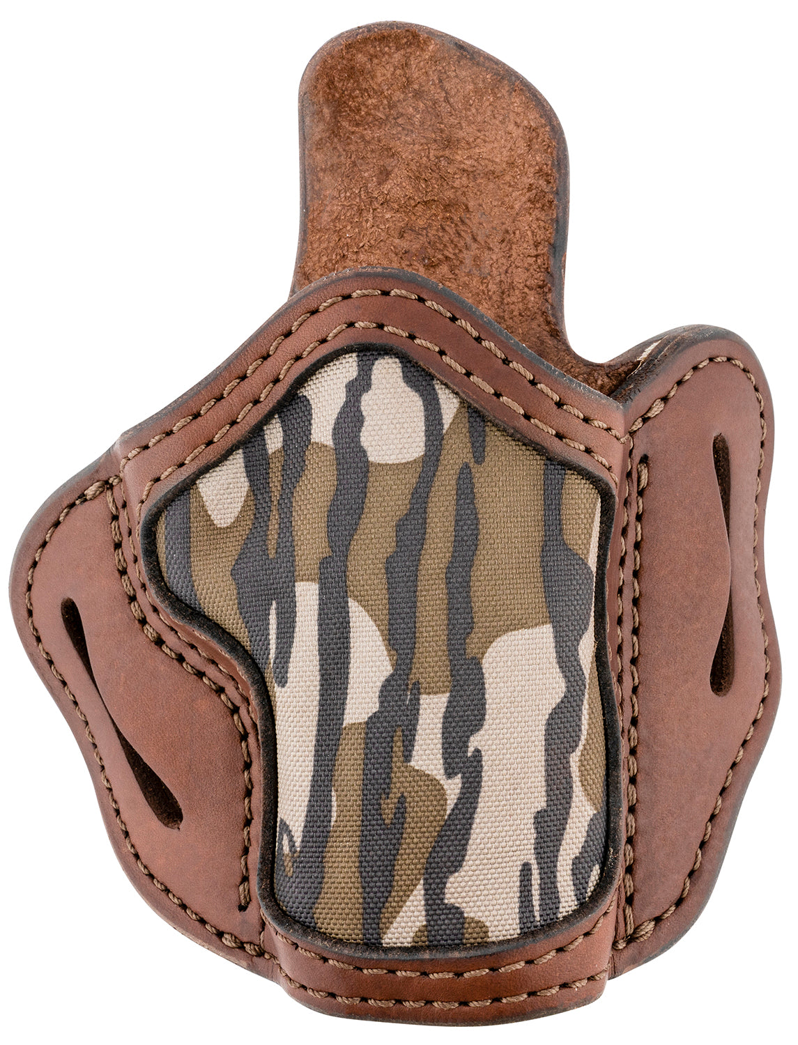 1791 Gunleather BH2.4S Optic Ready OWB Size 2.4S Brown/Mossy Oak Leather - FN 509/H&K VP9SK Right Hand