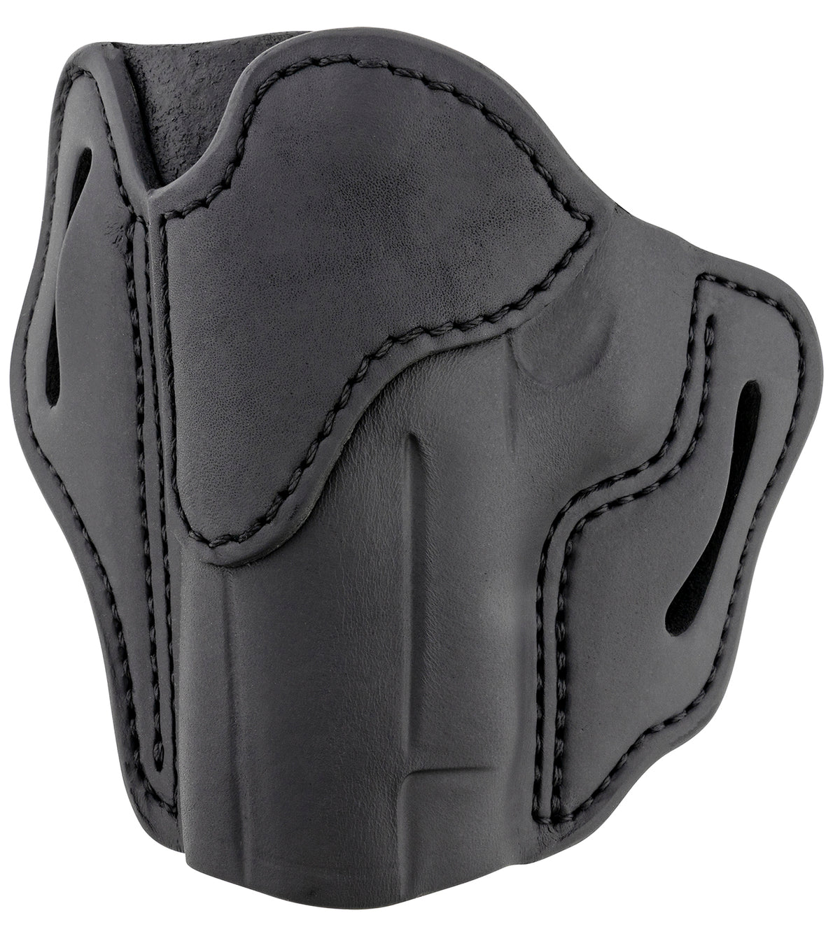 1791 Gunleather BH2.3 Optic Ready OWB Stealth Black Leather Belt Slide Holster - Size 2.3, Left Hand, Fits Glock 17/S&W M&P Shield
