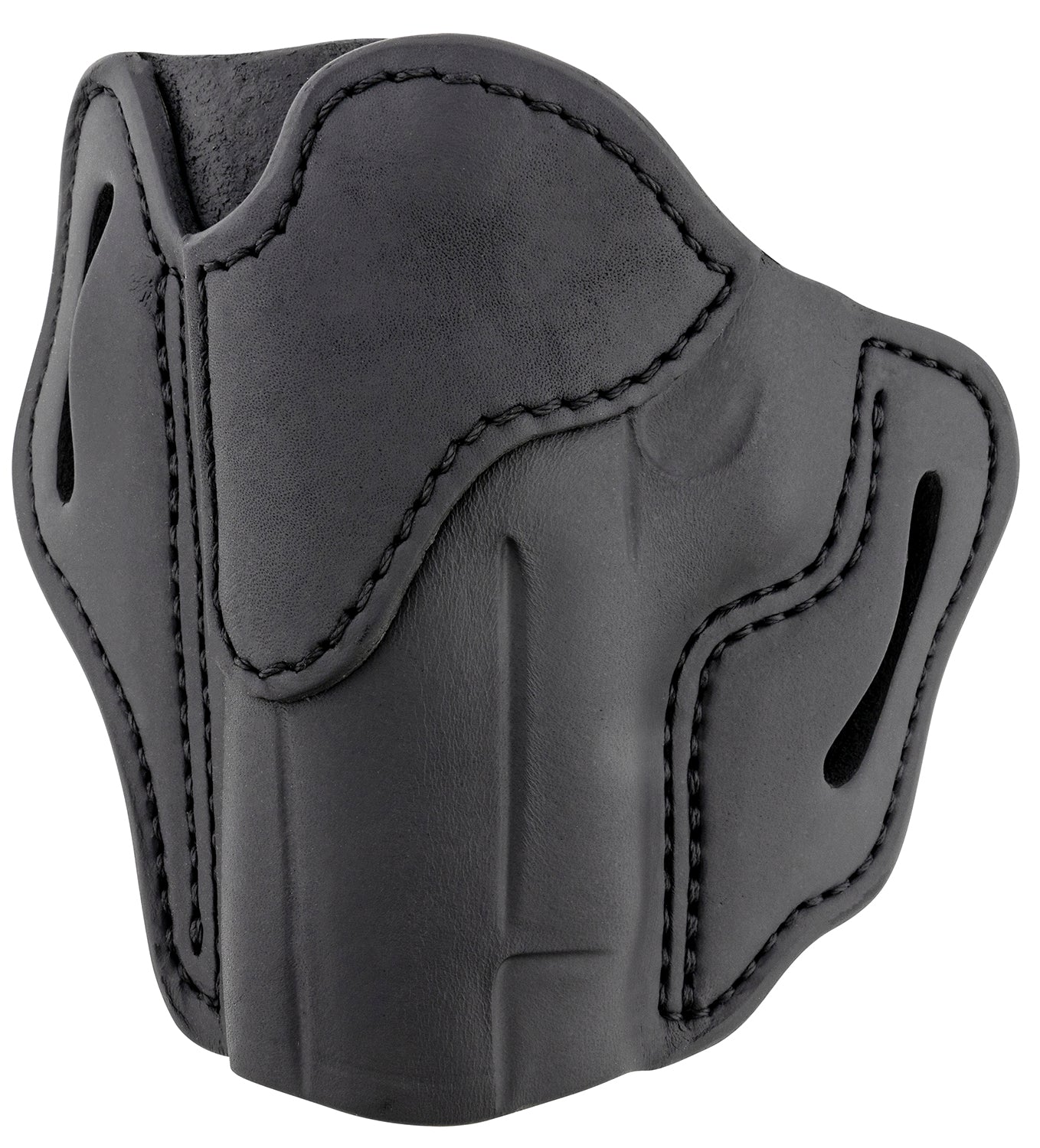 1791 Gunleather BH2.3 Optic Ready OWB Stealth Black Leather Belt Slide Holster - Size 2.3, Left Hand, Fits Glock 17/S&W M&P Shield