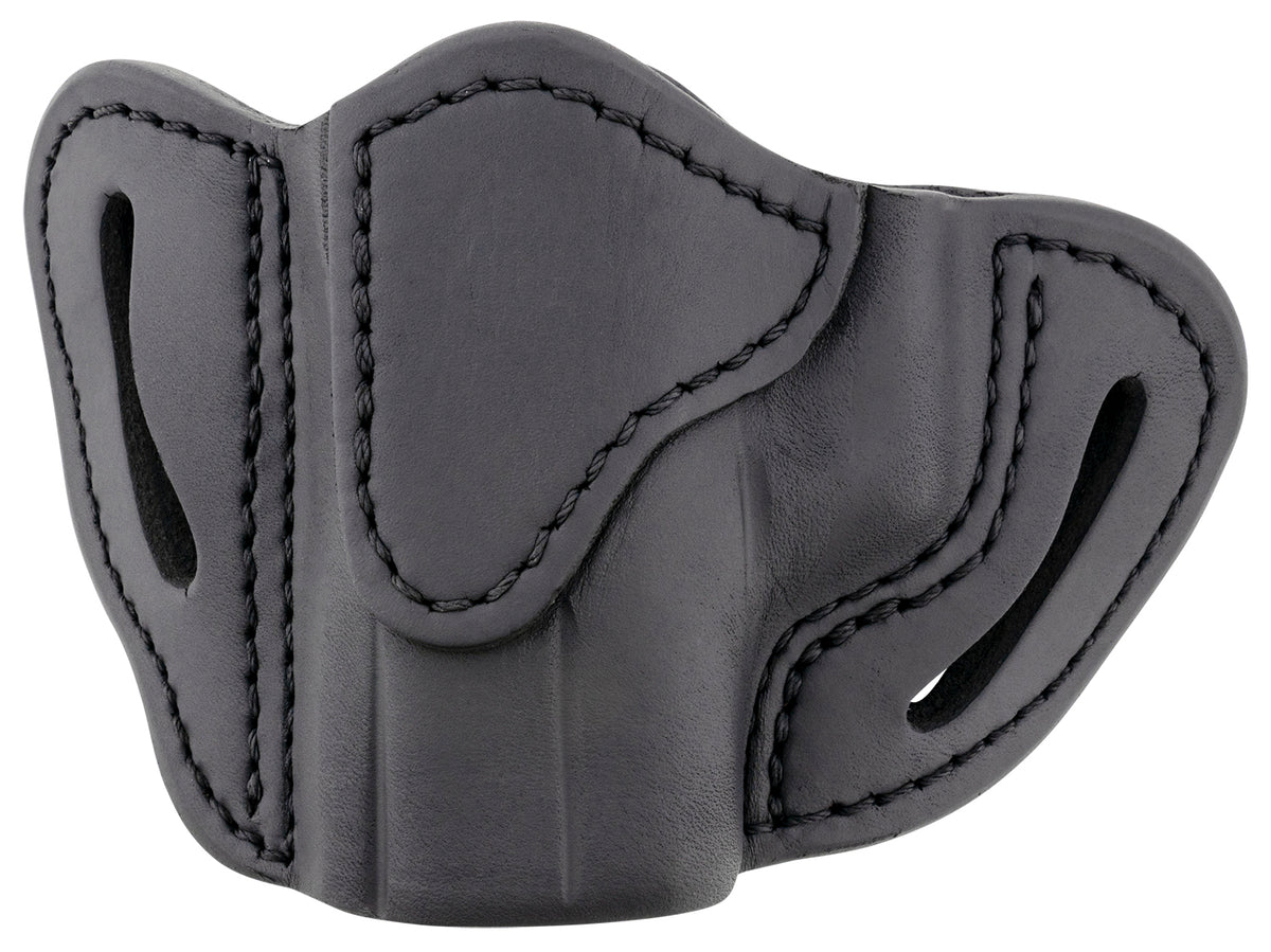 1791 Gunleather OR-BHC Optic Ready OWB Compact Stealth Black Leather Belt Slide Holster - Left Hand, Fits Glock 43/Sig P365/Walther PPK