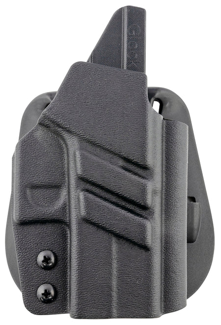 1791 Gunleather Tactical Kydex OWB Black Paddle Holster - Right Hand, Compatible with Glock 43/43X/43X MOS