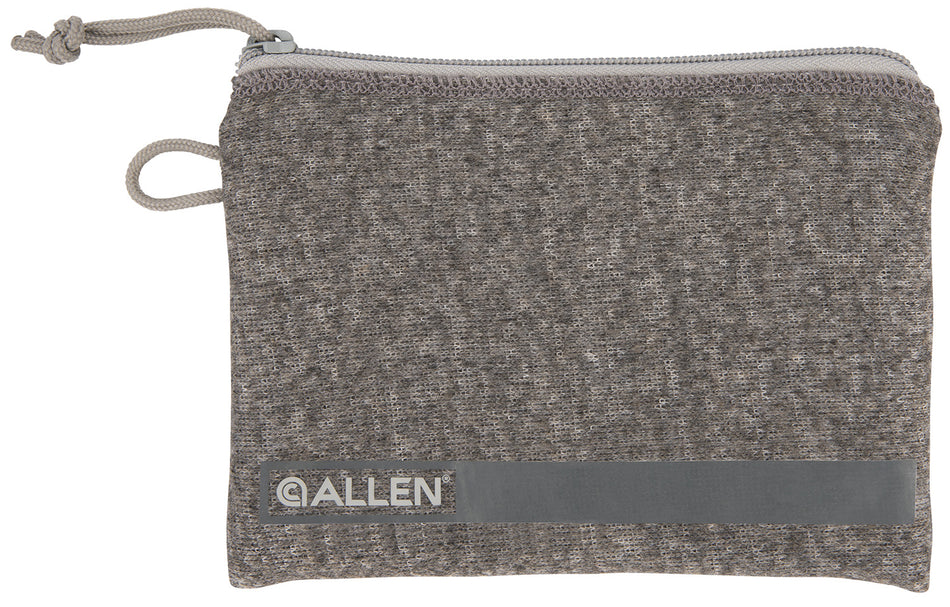 Allen 3625 Gray Compact Pistol Pouch Polyester with Lockable Zippers & Fleece Lining 5"x7" Interior