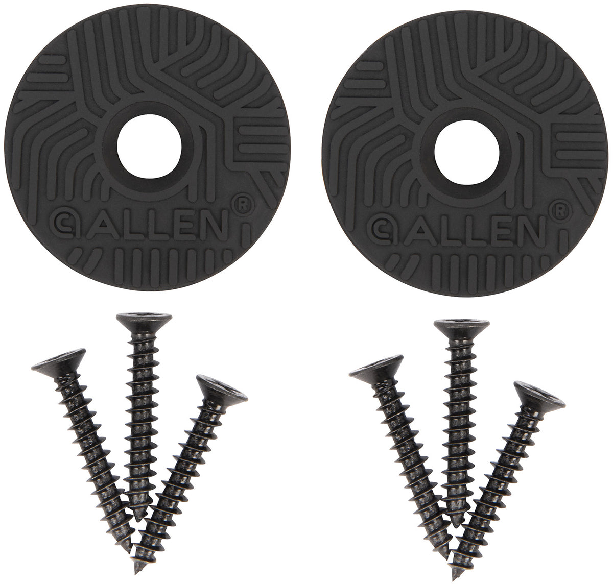 Allen 5649 Disc Gun and Tool Magnet Set Black Metal Screw-On 2 Pack Rare Earth