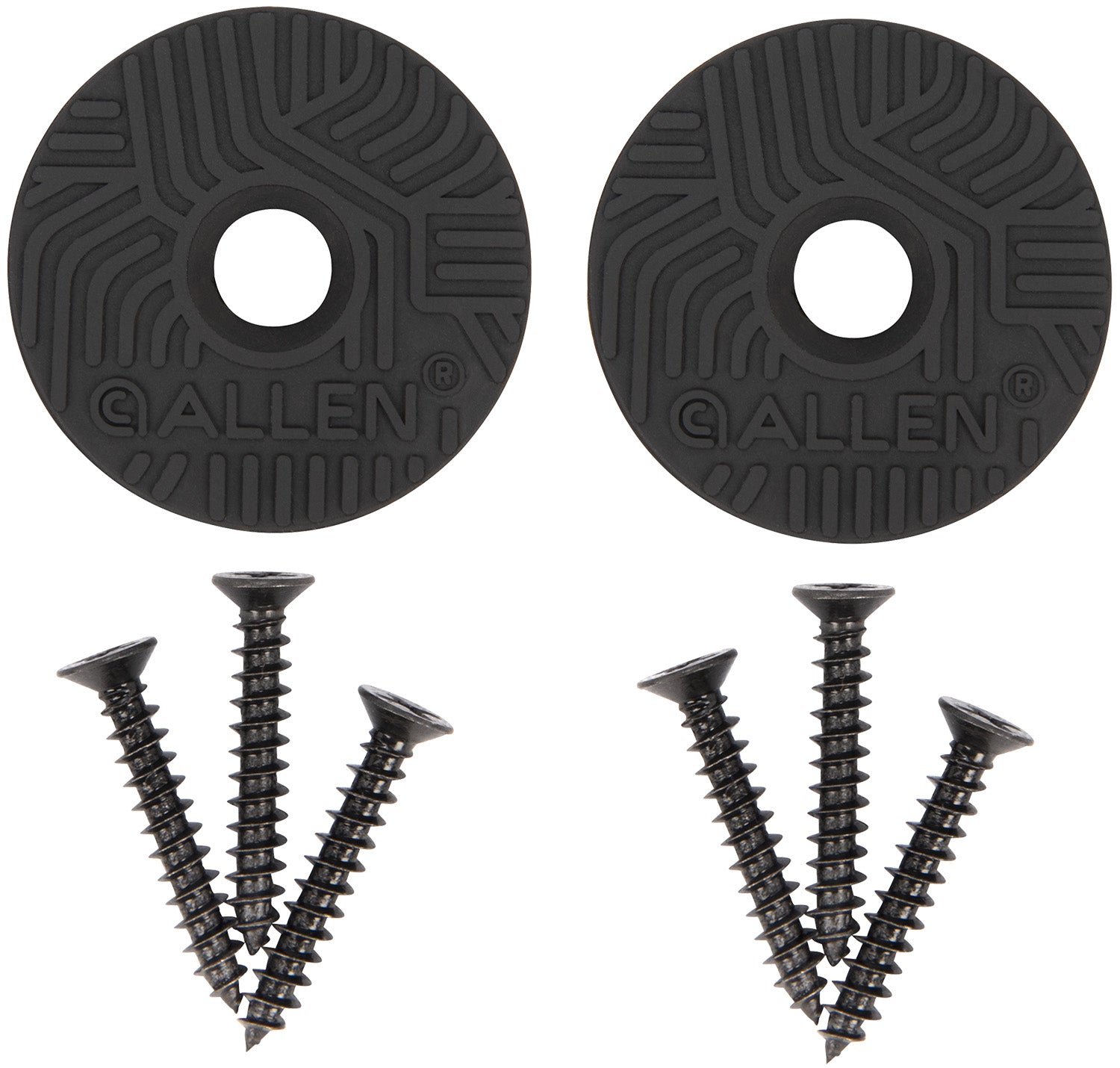 Allen 5649 Disc Gun and Tool Magnet Set Black Metal Screw-On 2 Pack Rare Earth