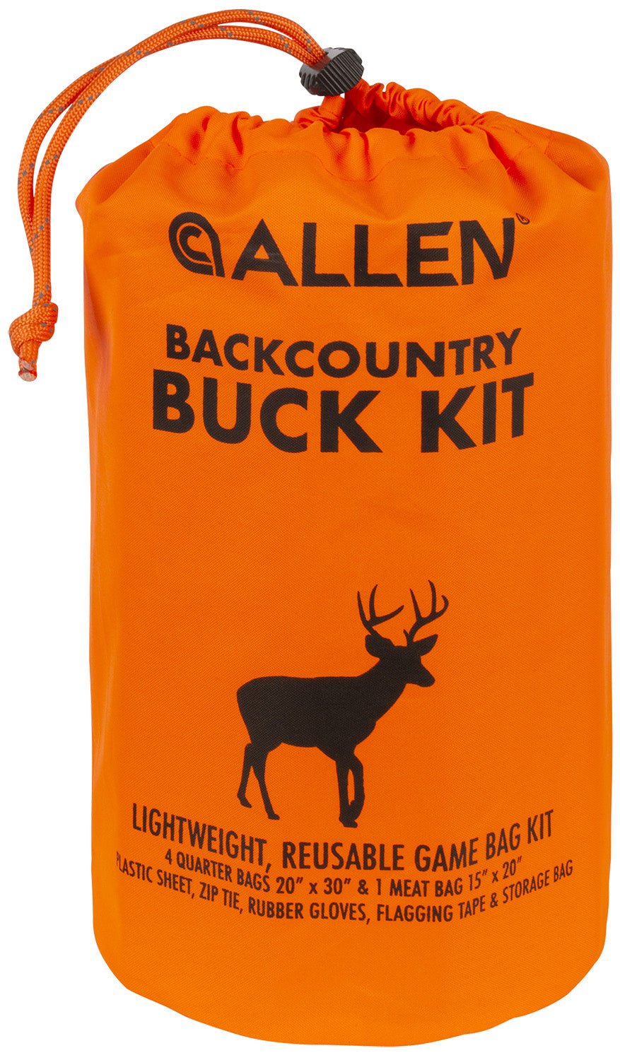 Allen 6599 BackCountry Buck Kit Orange Polyester with Quarter Bags Meat Bag and Accessories