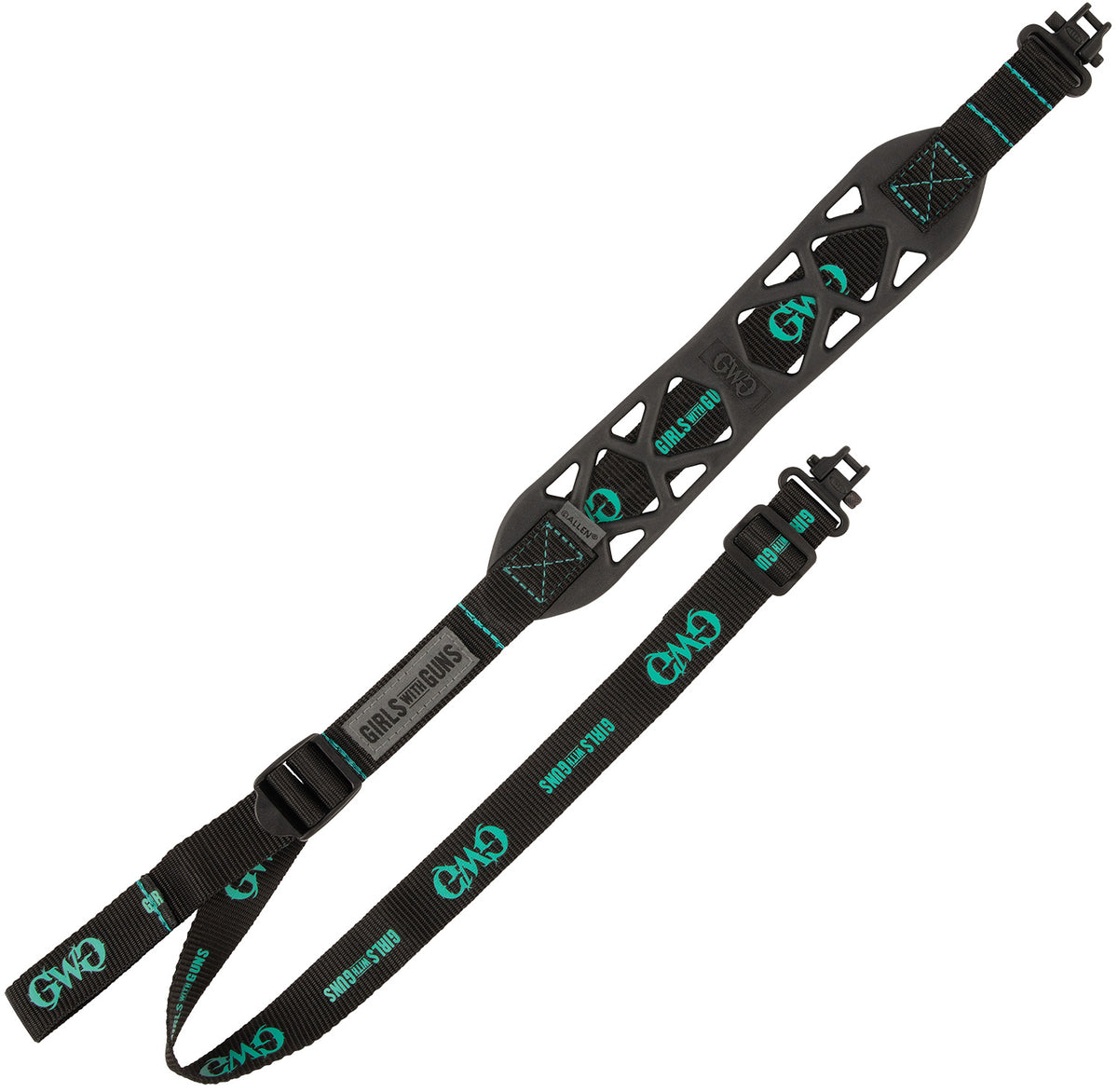 Girls With Guns 8274 Black Label Rubber Adjustable Rifle Sling 22.5"-39" OAL