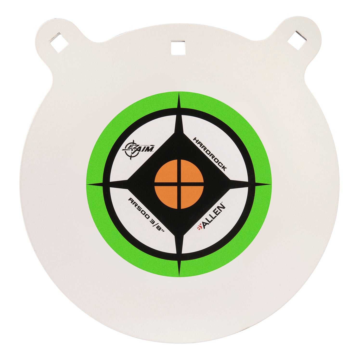 EZ-Aim Hardrock 12" AR500 Steel Gong Shooting Target, 3/8" Thick, Black/Green/White