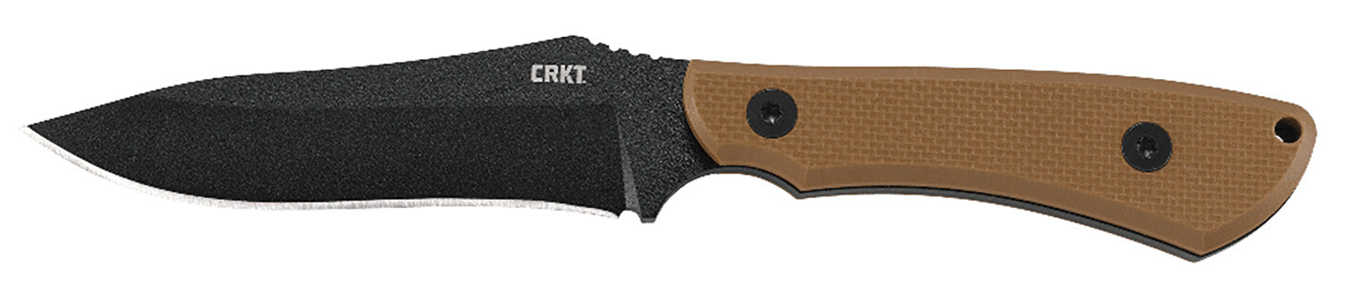 CRKT 2083 Ramadi Fixed Blade Tactical Knife 4.37" Black Matte SK-5 Carbon Steel Blade Coyote G10 Handle with Sheath