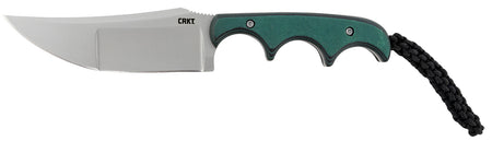 CRKT 2394 Minimalist Katana 3.56" Fixed Blade Knife with Bead Blasted 8Cr13MoV SS Blade and Green Resin Infused Fiber Handle