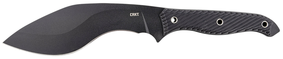 CRKT 2710 Clever Girl Kukri 7.75" Fixed Blade Knife Black Powder Coated SK-5 Carbon Steel Blade with Black G10 Handle