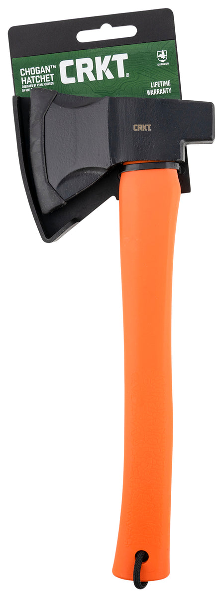 CRKT 2727 Chogan 3.16" Blade 1055 Carbon Steel Axe with Orange GRN Handle 13.19" Overall Length