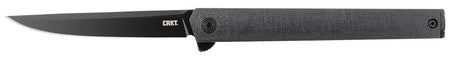CRKT 7097K CEO Blackout 3.35" Folding Plain Black EDP AUS-8A Stainless Steel Blade with Black GRN Handle and Pocket Clip