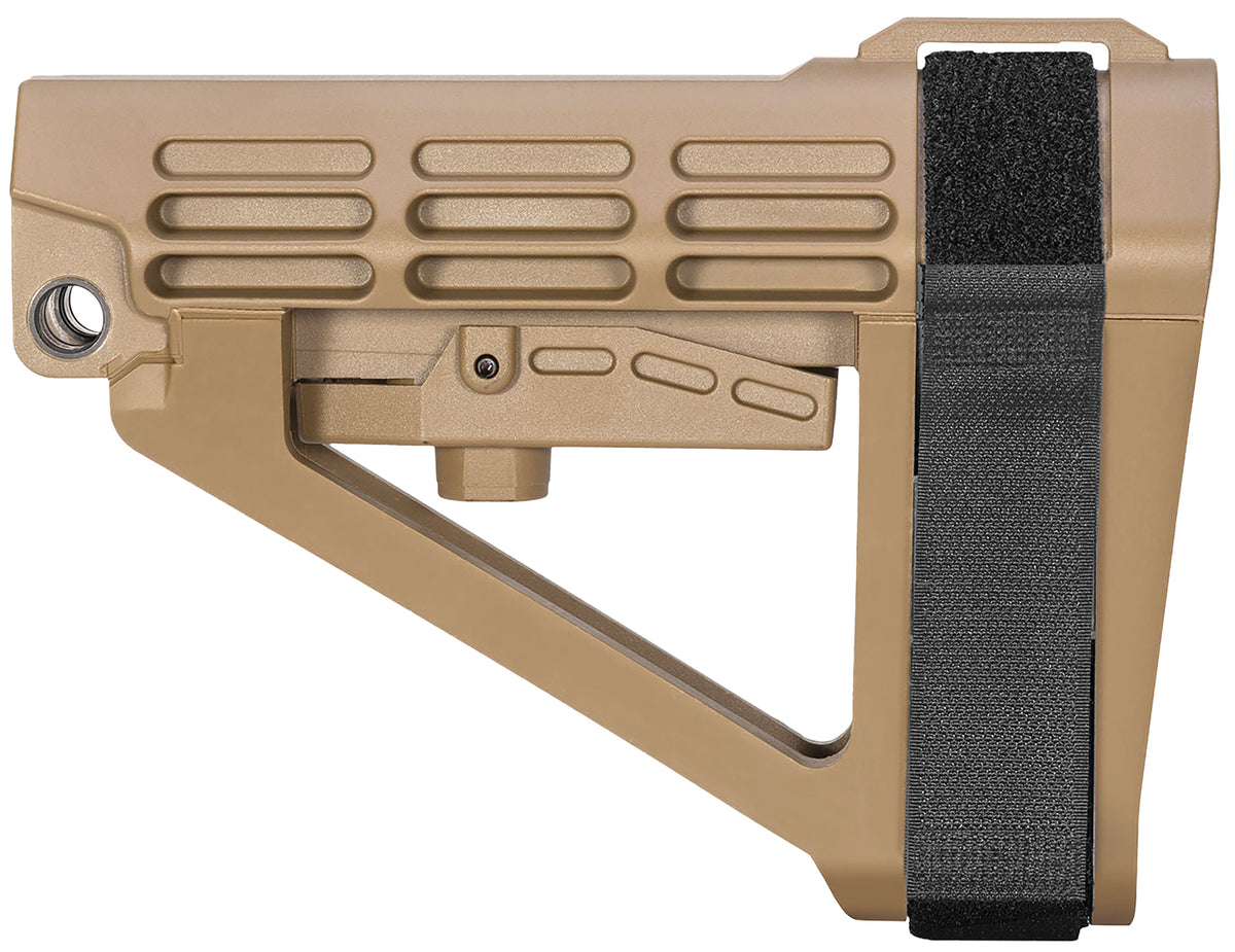 SB Tactical SBA4 X Pistol Stabilizing Brace Flat Dark Earth 5-Position AR-Platform (Tube Not Included)