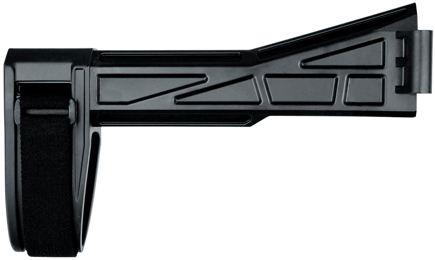 SB Tactical SBT201SB SBT-G2 Pistol Stabilizing Brace Fixed Right Side Folding Black Synthetic for H&K UMP, B&T APC, LWRCi SMG45