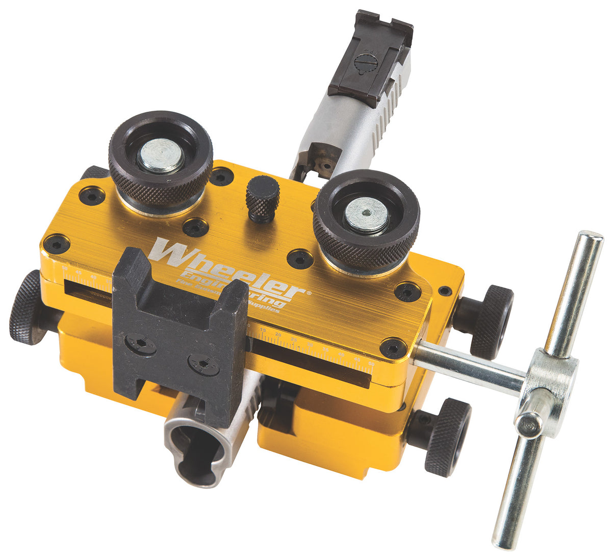 Wheeler Armorer's Handgun Sight Tool for Dovetail Front and Rear Sights, Yellow
