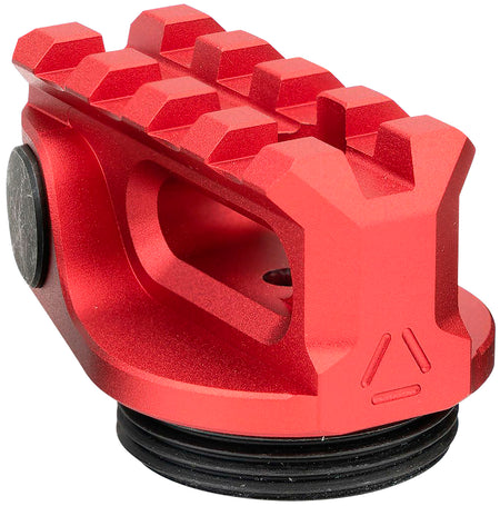 Strike Industries AR Picatinny Stock Adapter Red Anodized with QD Socket and 4-Slot Rail