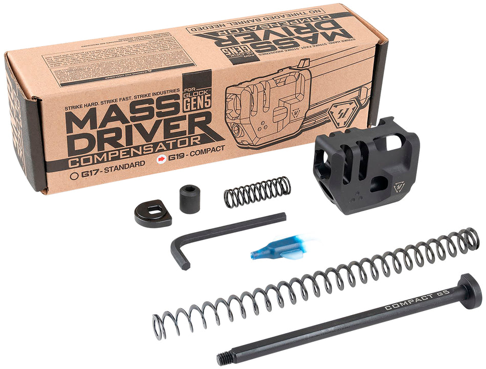 Strike Industries Mass Driver Compensator Black for Glock 19 Gen 5