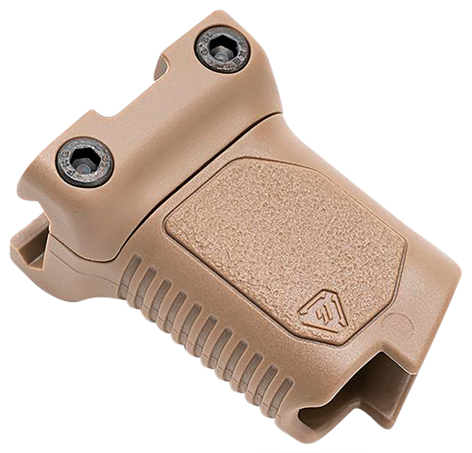 Strike Industries Angled Vertical Grip Short FDE Polymer Cable Management for Picatinny Rail