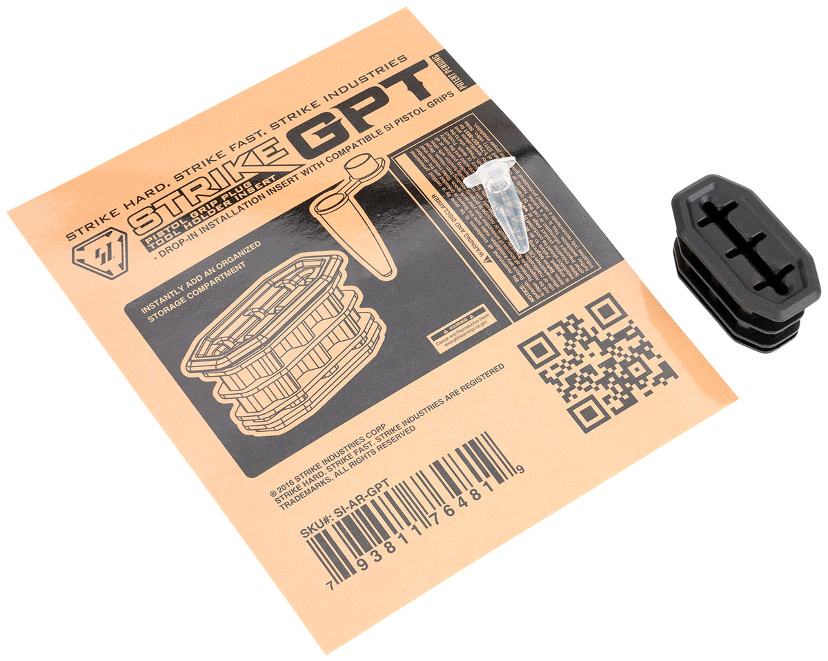 Strike Industries ARGPT Pistol Grip Plug Tool Holder Insert for SI Compatible Pistol Grips Black