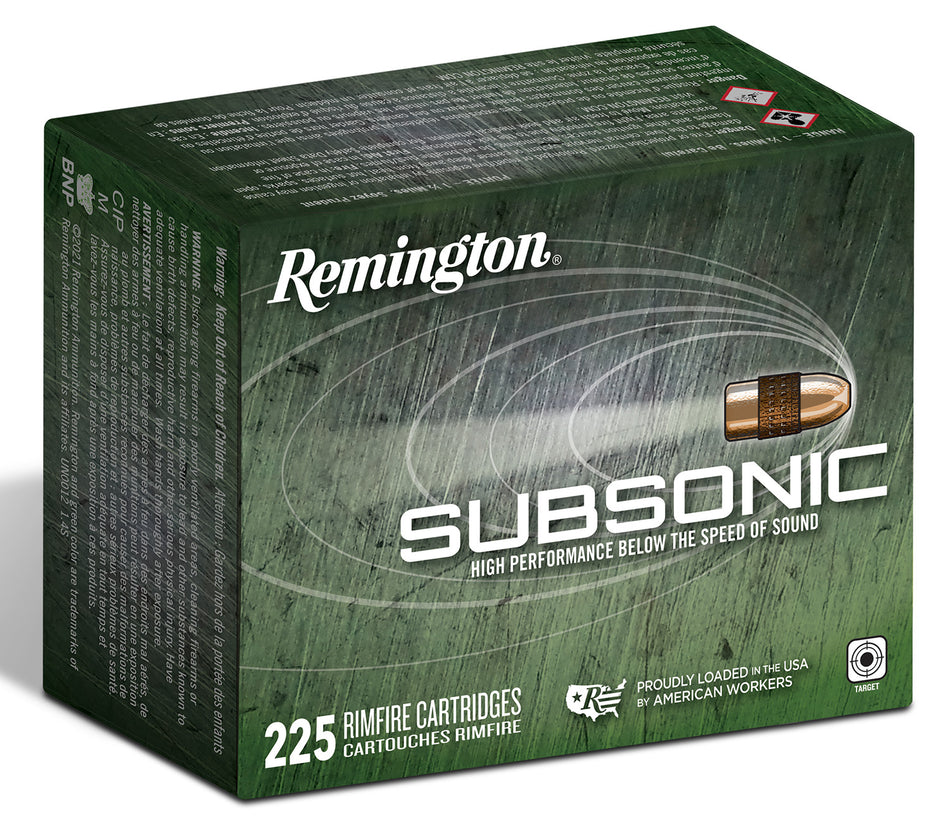 Remington 21249 Subsonic Hollow Point HP 40 Grain .22 Long Rifle