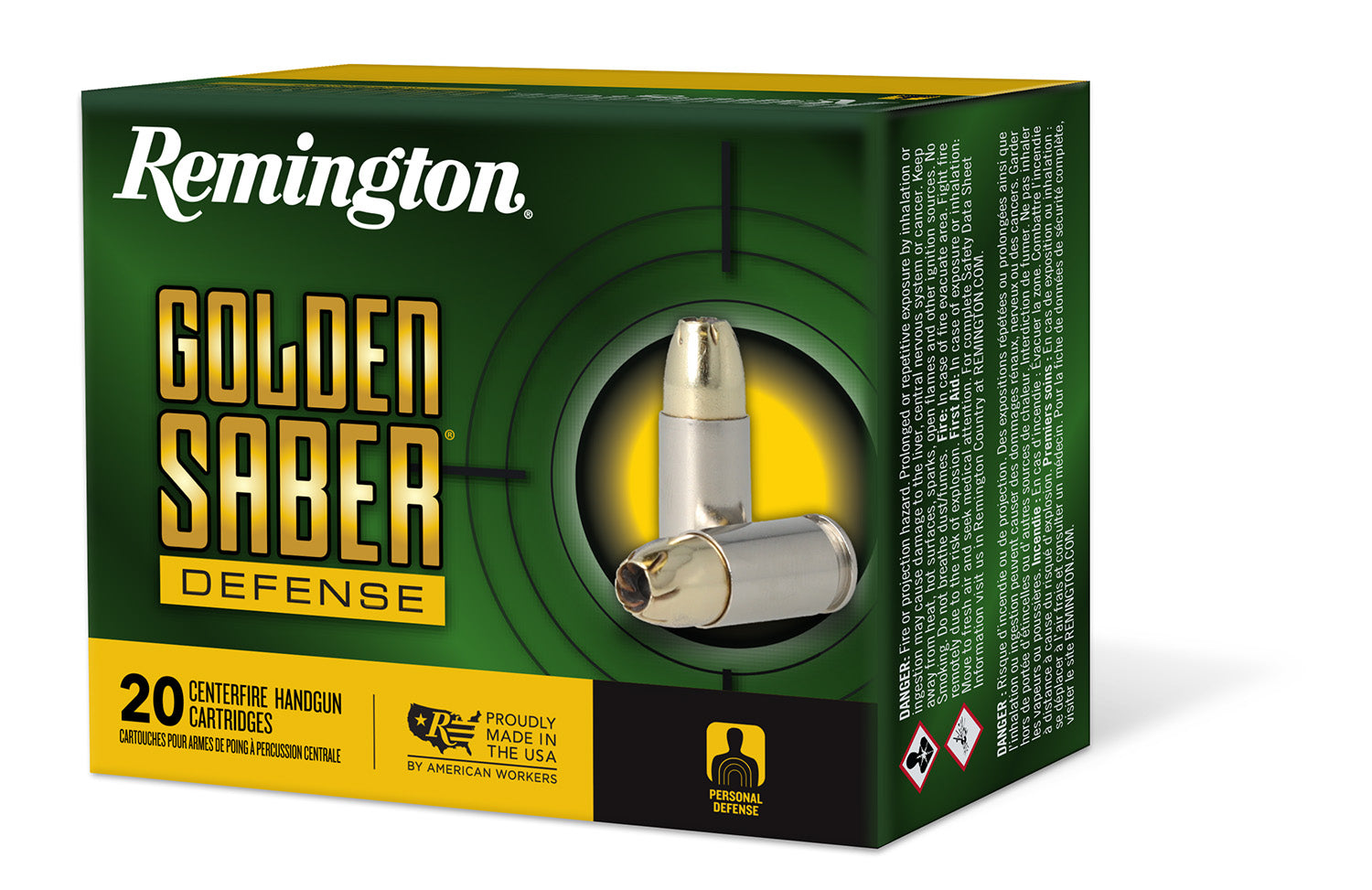 Remington 27604 Golden Saber Brass Jacket Hollow Point  147 Grain 9mm Luger/Parabellum