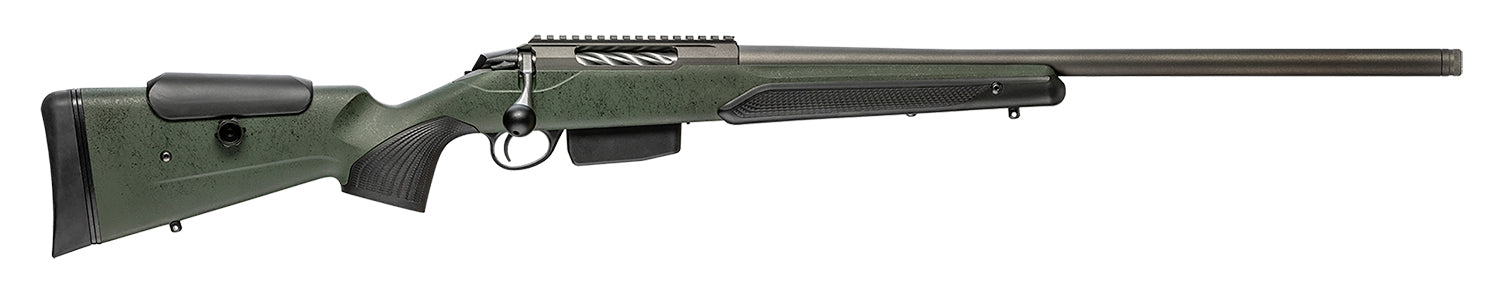 Tikka JRTXRSV316 T3x Super Varmint 308 Win 5+1 23.70" Tungsten Cerakote Barrel/Black Webbed Green Roughtech Stock