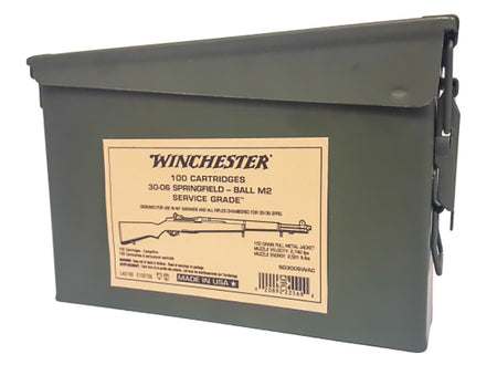 Winchester Centerfire Target .30-06 Springfield 150 gr FMJ ammo